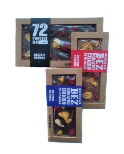 Czekolada Chocolu zestaw 3 sztuk z owocami