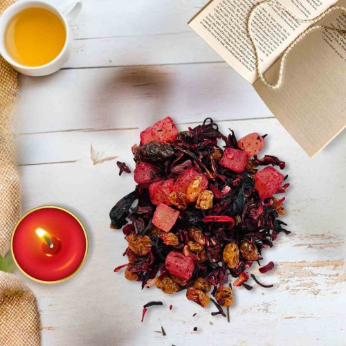 HERBATA OWOCOWA  WIŚNIOWO - RUMOWA 100G FLAVO