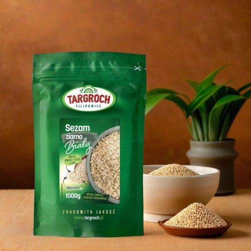 SEZAM BIAŁY ziarno 1kg Targroch