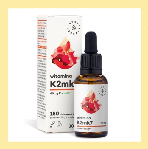 WITAMINA K2MK7, krople 30 ml Aura Herbals