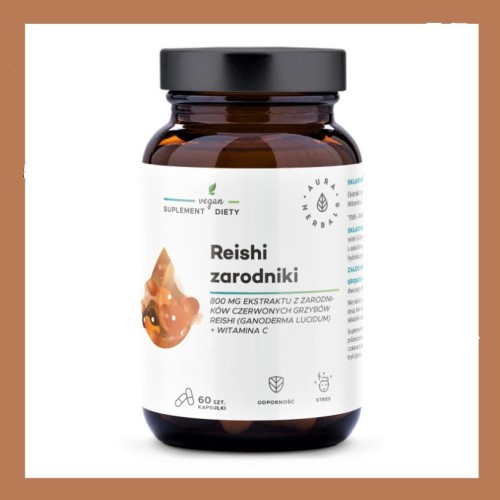 REISHI ZARODNIKI 800mg z wit. C 60 kaps.