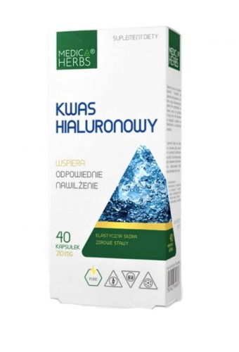 KWAS HIALURONOWY 40 Kaps. Medica Herbs