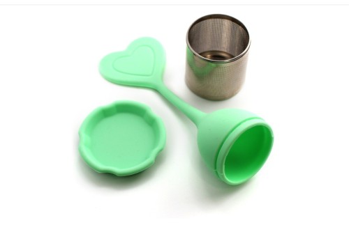 Zaparzacz do herbaty, ziół, yerba mate SERCE z podstawką