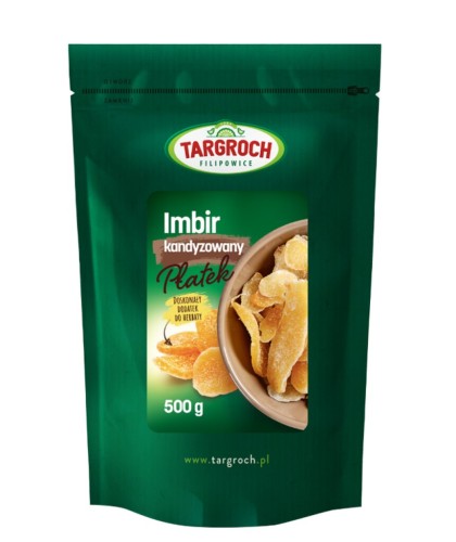 IMBIR kandyzowany Płatek 500g 