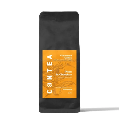 KAWA smakowa ŚLIWKA W CZEKOLADZIE 250g ziarnista