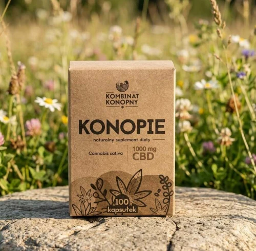 KONOPIE W KAPSUŁKACH 100 x 10 mg CBD 
