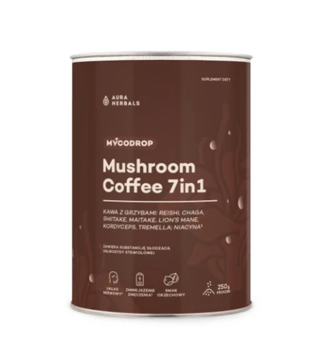 KAWA z grzybami, mushroom coffee 7 in 1, proszek 250 g Mycodrop