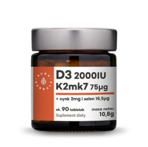 Witamina D3 2000 IU + K2 + Cynk + Selen, tabletki 90 szt.