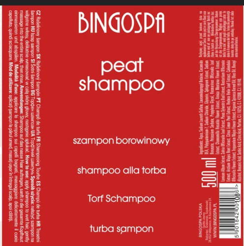 Szampon borowinowy 500 ml BINGOSPA Blask włosów
