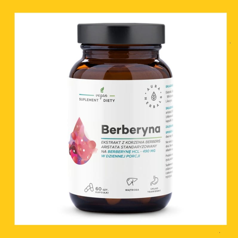 BERBERYNA 490mg 60 kaps. AURA HERBALS