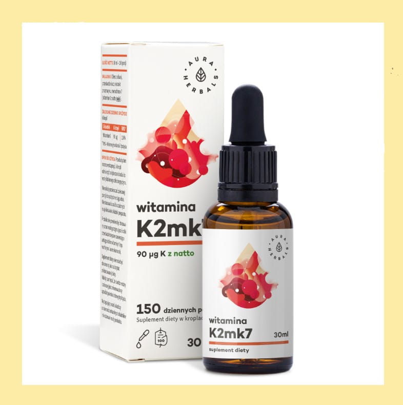 WITAMINA K2MK7, krople 30 ml Aura Herbals