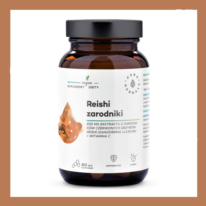 REISHI ZARODNIKI 800mg z wit. C 60 kaps.