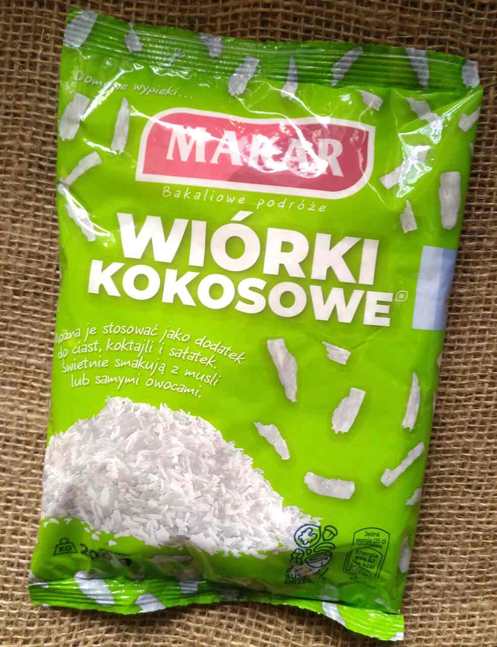 WIÓRKI kokosowe 200g MAKAR