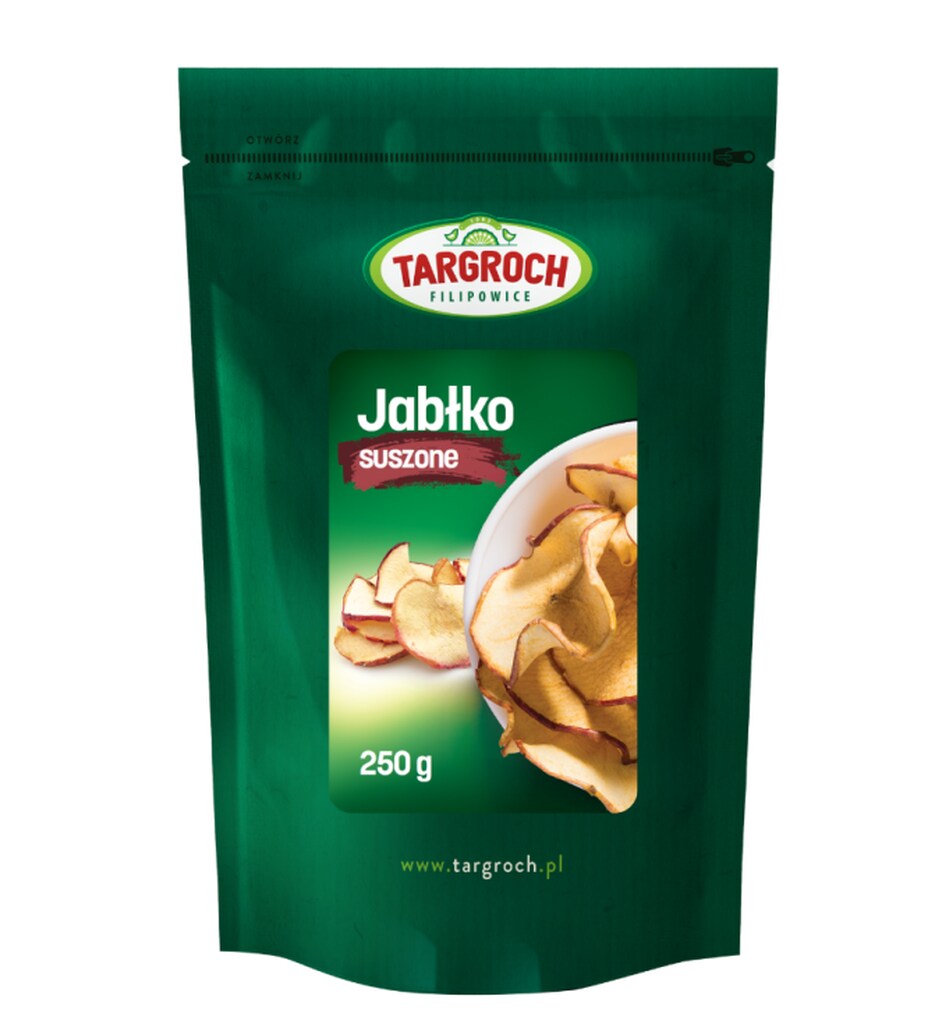JABŁKA SUSZONE PLASTRY 250g Chipsy Targroch