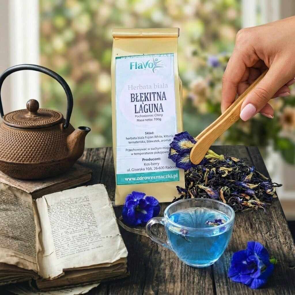 HERBATA BIAŁA BŁĘKITNA LAGUNA 100G FLAVO