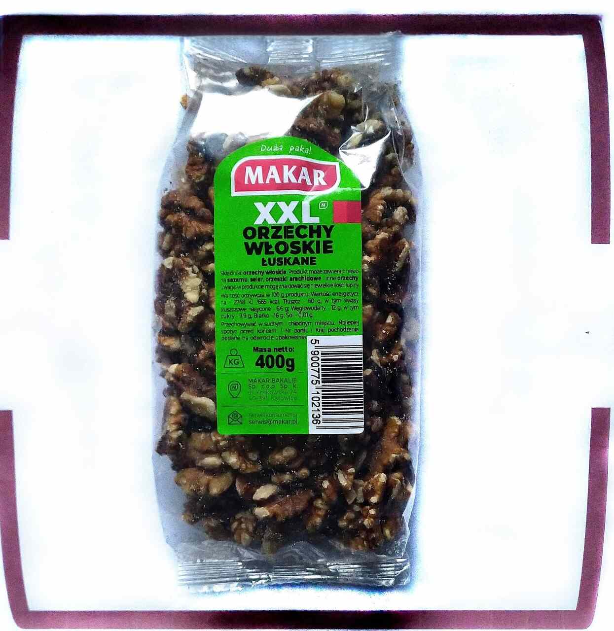Orzechy włoskie łuskane 400g Makar