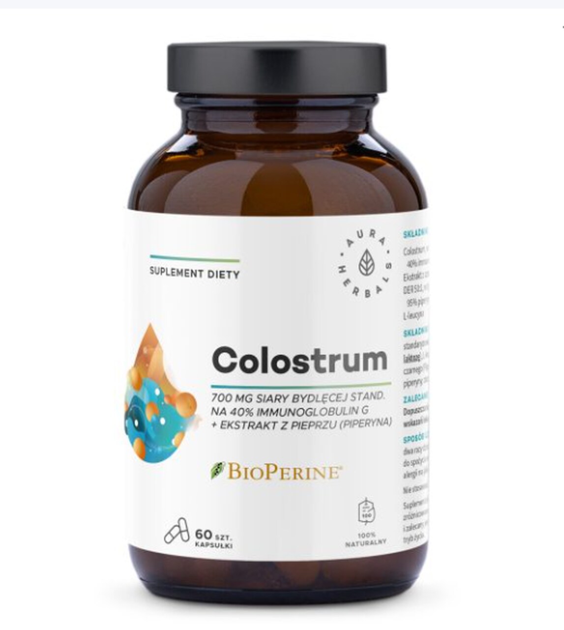 COLOSTRUM 700 mg + BioPerine, kapsułki 60 szt.
