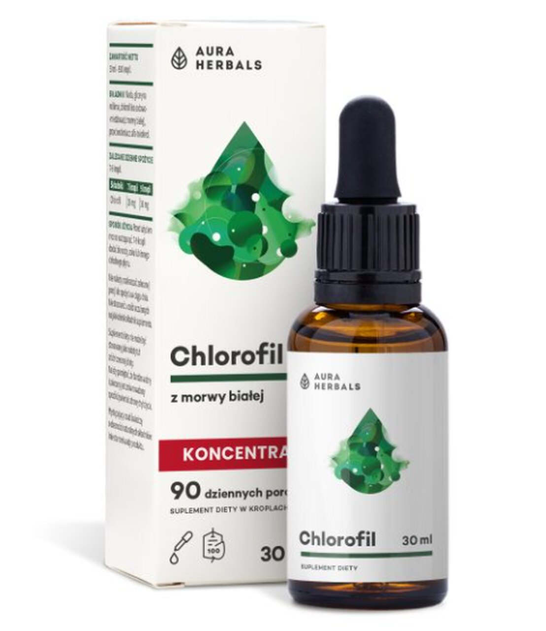 Chlorofil z morwy białej, koncentrat, krople 30 ml