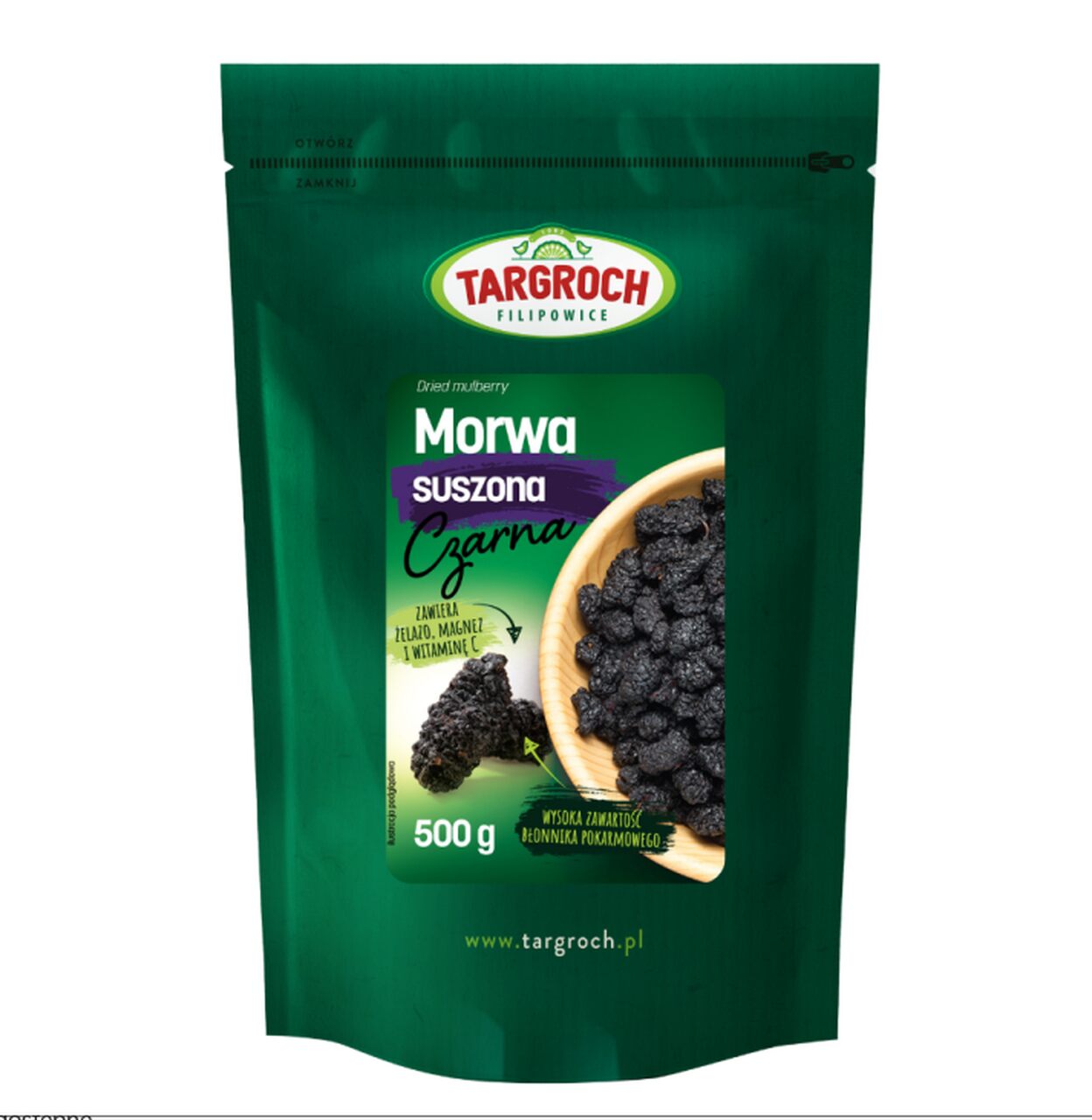 MORWA CZARNA Suszona 500g